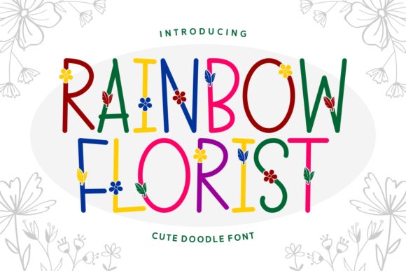 Rainbow Florist: A Floral Handwritten Font for Creative Projects